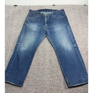 Levis 505 Jeans Men's 38x29 ( Actual fit 38x25 Hem Bottom ) Blue Straight Leg